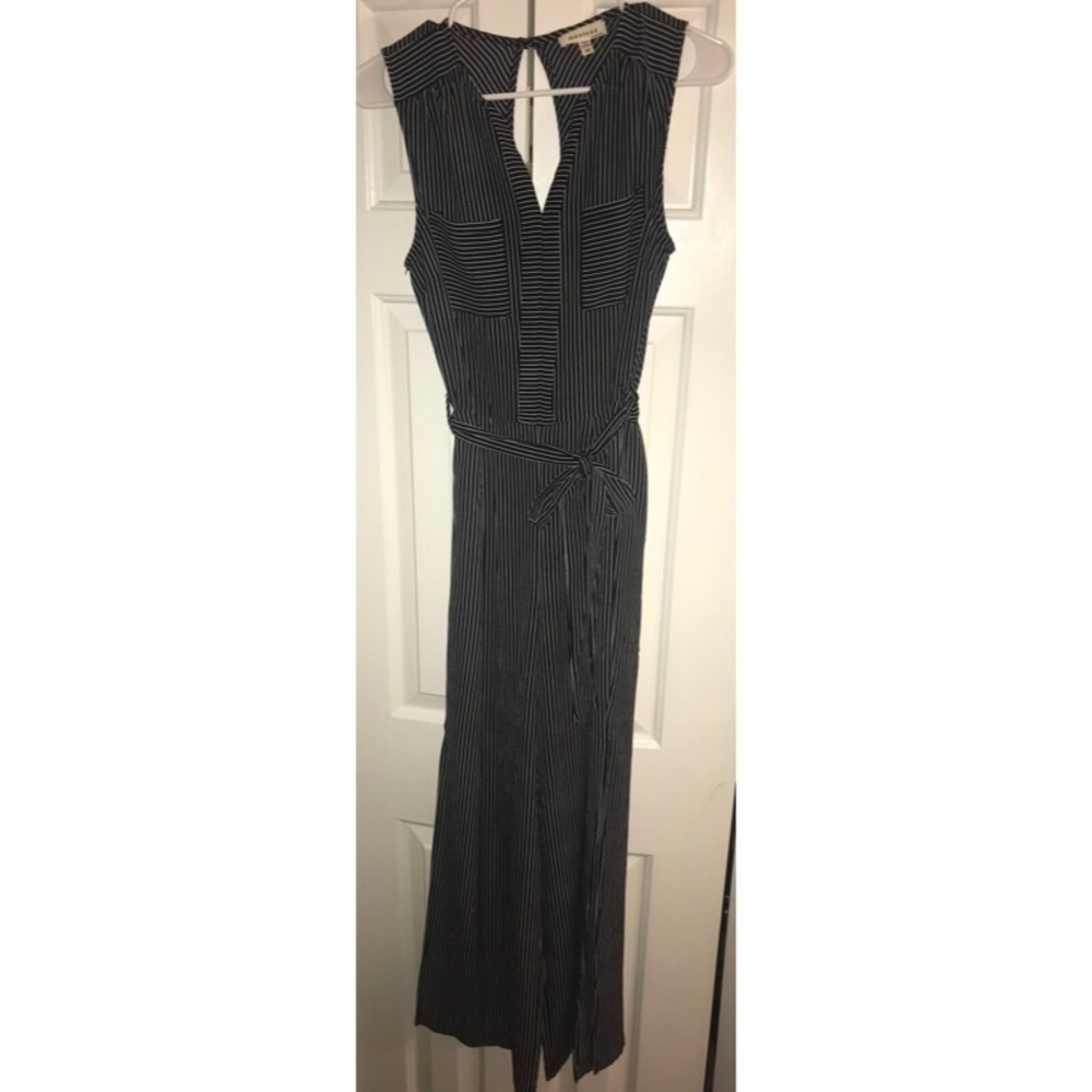 Brand new monteau stripped wide leg jumpsuit